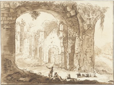 Landschaft mit Ruine von Jurriaan Cootwijck