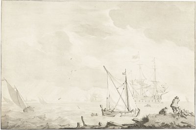 Kriegsschiff am Strand von Jurriaan Cootwijck