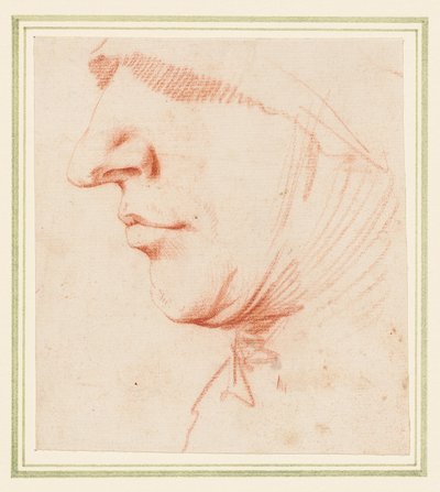 Kopf eines Mannes im Profil von Jusepe de (1591 1652) Ribera