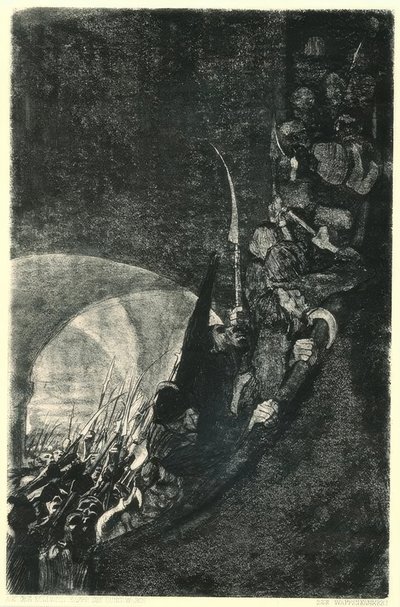 Bewaffnung in einem Gewölbe von Käthe Kollwitz
