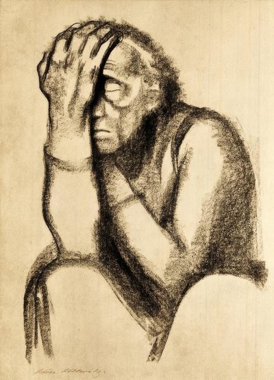Nachdenkende Frau von Käthe Kollwitz
