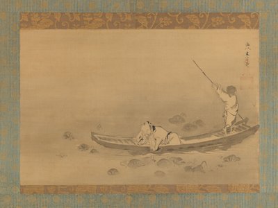Zhou Maoshu bewundert Lotusblumen, Mitte des 17. Jahrhunderts von Kaiho Yusetsu