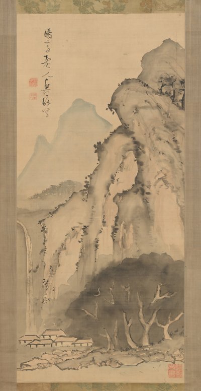 Landschaft mit Wasserfall, ca. 1817 von Kameda Bosai