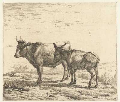 Ochse und ein Esel von Karel Du Jardin