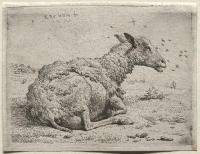 Das Schaf und die Fliegen von Karel Dujardin