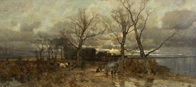 Szene in Holland, ca. 1885-90 von Karl Heffner