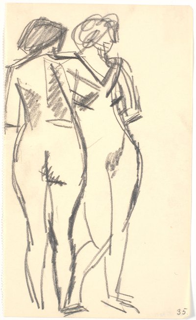 Zwei stehende Modelle von Karl Isakson