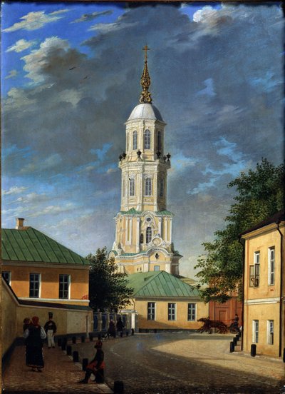 Krivokolenny pereulok in Moskau, 1843 von Karl Petrovich Bodri