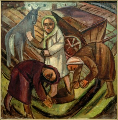 Drei Frauen auf dem Feld von Karl Tratt