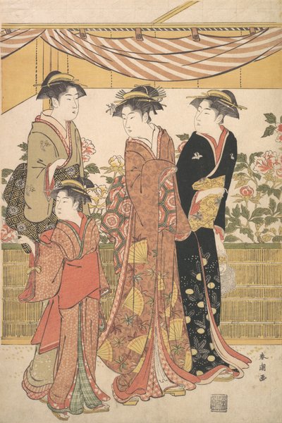 Die Botan Show, ca. 1790 von Katsukawa Shuncho