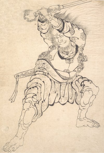 Ein Krieger von Katsushika Hokusai