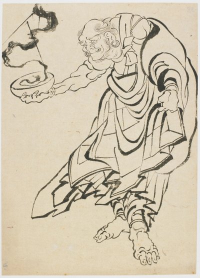 Buddhistische Figur, spätes 18. bis frühes 19. Jahrhundert von Katsushika Hokusai
