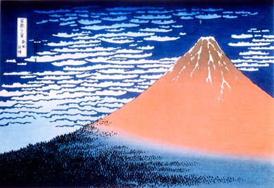 Roter Fuji, 1823-1831 von Katsushika Hokusai