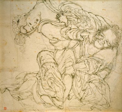 Soko kämpft mit seiner Frau von Katsushika Hokusai