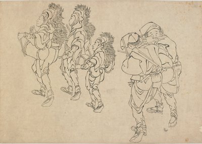Der Löwentanz, spätes 18.-frühes 19. Jahrhundert von Katsushika Hokusai