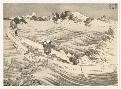 Yatsugatake in der Provinz Shinano, 1834-35 von Katsushika Hokusai