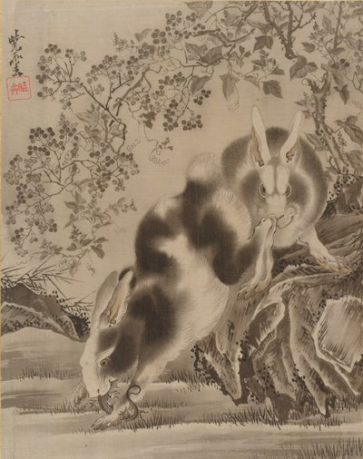 Kaninchen, ca. 1887 von Kawanabe Kyosai