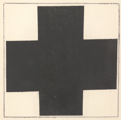 Schwarzes Kreuz aus "Suprematismus: 34 Zeichnungen" von Kazimir Severinovich Malevich