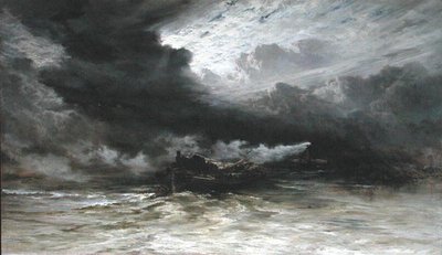 Schlepper und Holzfloß von Keeley Halswelle