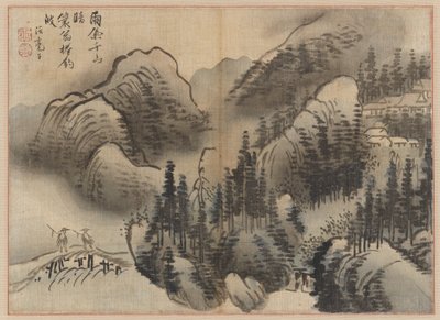 Regnerische Landschaft von Kim Sugyu