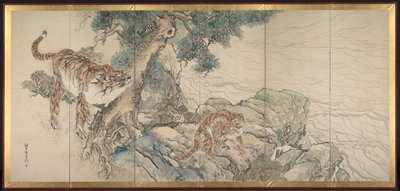 Tigerfamilie von Kishi Ganku