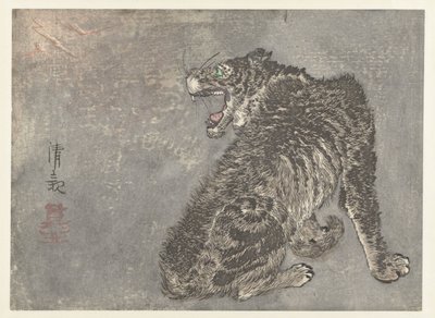 Tiger und Blitz von Kobayashi Kiyochika