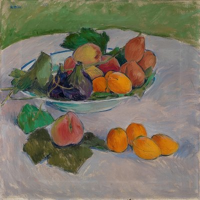 Stillleben mit Früchten und Blättern von Koloman Moser