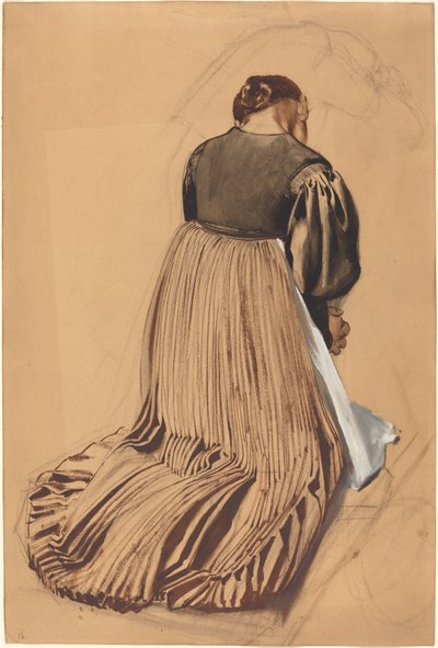 Kniende Frau von hinten von Konrad Böse