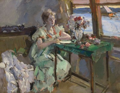 Am Fenster, 1918 von Konstantin Alekseevich Korovin