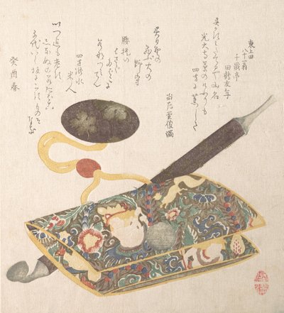 Tabakbeutel und Pfeife, 1813 von Kubo Shunman