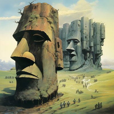 Osterinsel Moai 1 von Kurt Heppke