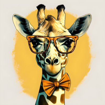 Giraffe mit Brille 2 von Kurt Heppke