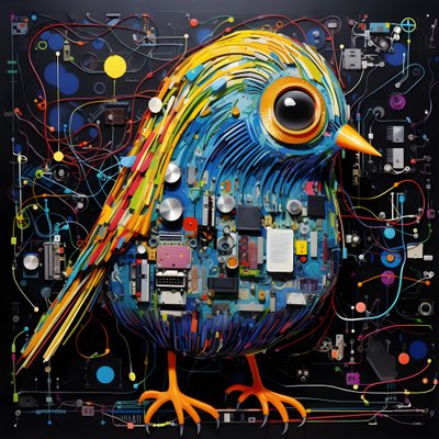 Graffiti Vogel von Kurt Heppke