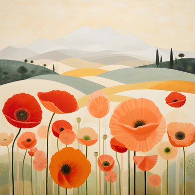 Mohnblumen in der Toskana 2 von Kurt Heppke