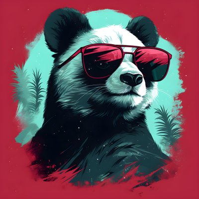 Panda mit Brille 2 von Kurt Heppke