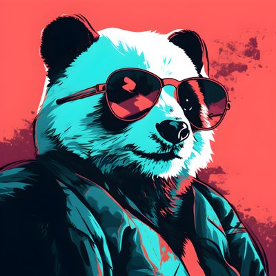 Panda mit Brille 4 von Kurt Heppke