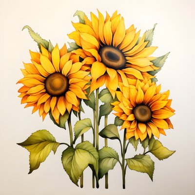 Sonnenblumen 1 von Kurt Heppke