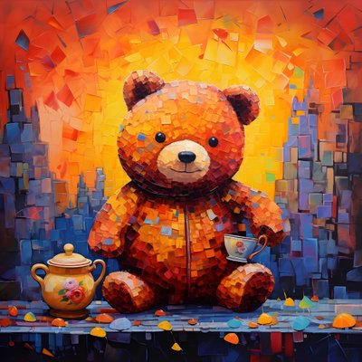 Teddybär und Honigtopf 3 von Kurt Heppke