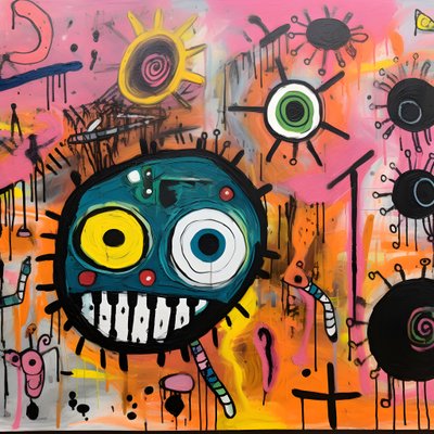 Ein lärmendes Acrylgemälde 1 von Kurt Heppke