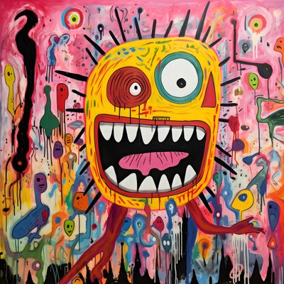 Ein lärmendes Acrylgemälde 4 von Kurt Heppke