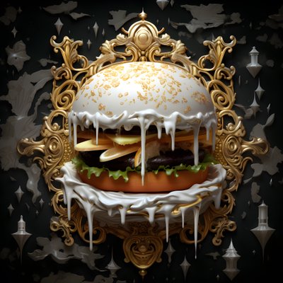 Ein weißer Marmor-Burger von Kurt Heppke