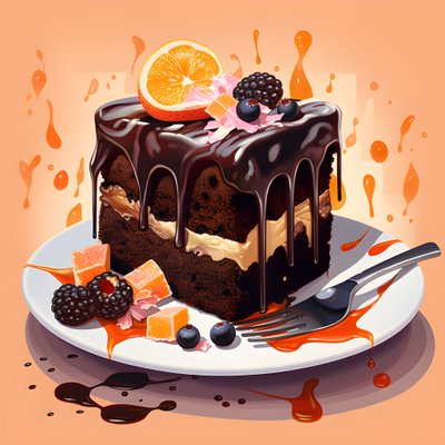 Schokolade Karamell Rhabarber Kuchen von Kurt Heppke