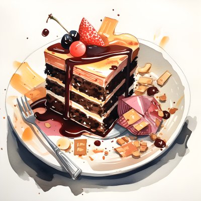 Schokolade Karamell Rhabarber Kuchen von Kurt Heppke