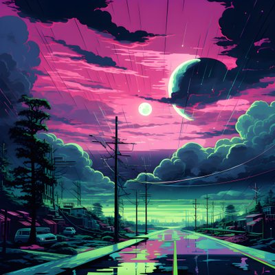 Surreale abstrakte Landschaft 2 von Kurt Heppke