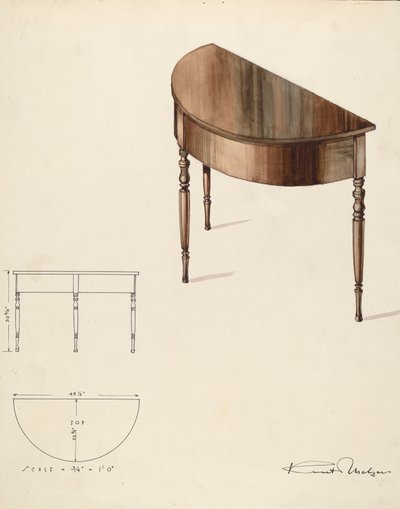Bischofshügel: Tisch von Kurt Melzer