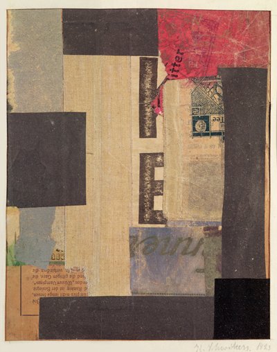 Collage, 1923 von Kurt Schwitters