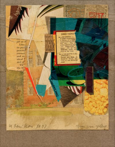 Green over yellow von Kurt Schwitters