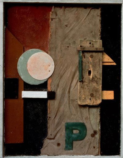 Merzbild P rosa von Kurt Schwitters