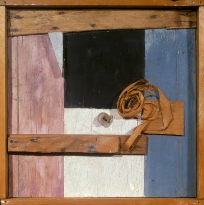 Merzbild mit Kerze von Kurt Schwitters