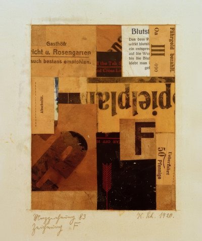 Merzzeichnung 83 Zeichnung F von Kurt Schwitters